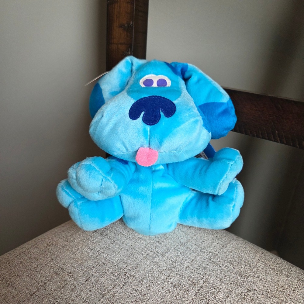 Vintage 2001 Fisher-Price Mattel Blues Clues Hand Puppet Plush Toy Dog 90552